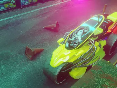 Cyberpunk Concept Motorcycle 2 3D model