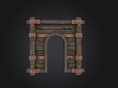 Rustic Archway Low-poly 3D model