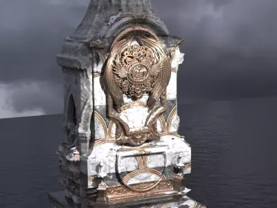 Steampunk Medieval Tower 7 3D model