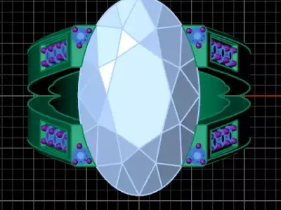 oval jewelry ring luxury 3D print model purchase