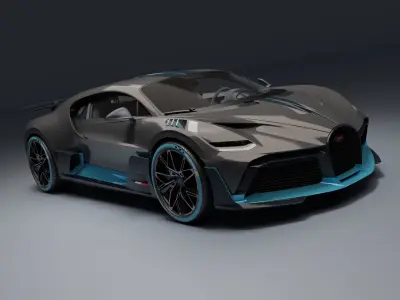 Bugatti Divo Low-poly 3D model