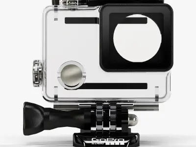 GoPro HERO4 Waterproof Housing Low-poly 3D model