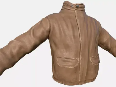 Leather Jacket Male Low-poly 3D model