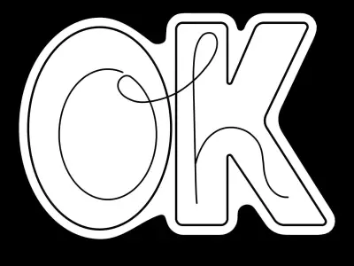 Oh Ok Neon Sign 3D model