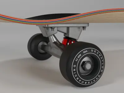 Realistic Skateboard 3D model