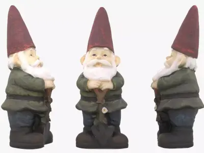 Garden Gnome Low-poly 3D model
