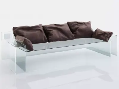 Dark sofa cushions 3D model