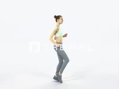 Beauty 03L Running Jogging Sports Woman Low-poly 3D model