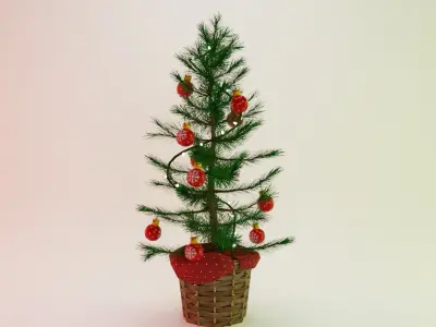 Christmas Tree Low-poly 3D model