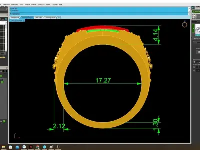 Luxury Letter H Signet Ring for Men  4112 3D print model