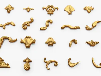 Acanthus Leaves Collection 08 3D model