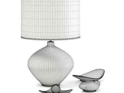 Golden Lamp with Decorations 3D model