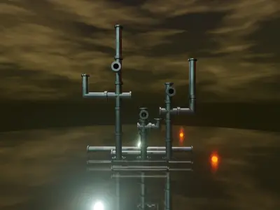 STEAMPUNK PIPES PACK - RogueFilmProductions Low-poly 3D model