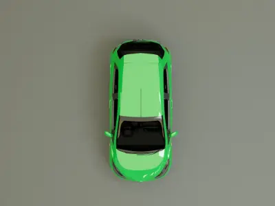 MAZDA 2 2008 - Spirited Green M 3D model