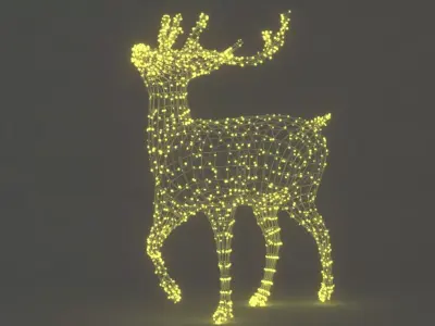 Christmas Decoration Led Reindeer  3D model