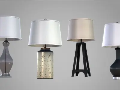 Interior Lamps Pack Low-poly 3D model