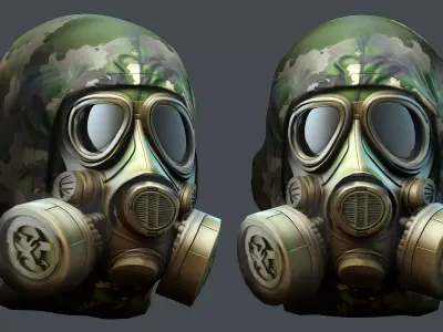Helmet 3d model military combat Military Low-poly Low-poly 3D model 76