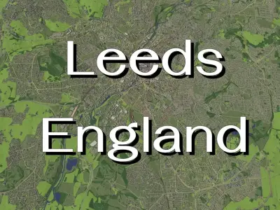 Leeds England - city and urban 3D model