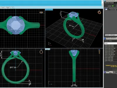 Solitaire Twist Prong Diamond Ring R25 3D print model