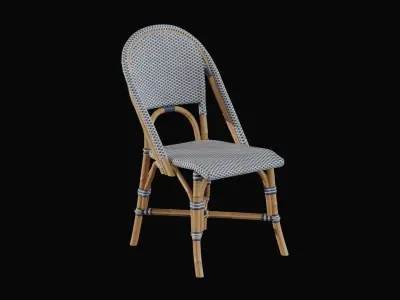 Riviera dining chair indoor navy Low-poly 3D model