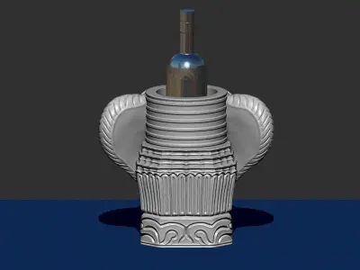  Elephant head Wine Holder 3D print model