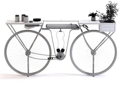 Console Bike Red 3D model
