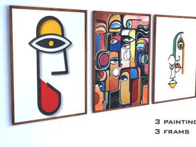 art wall poster  3D model