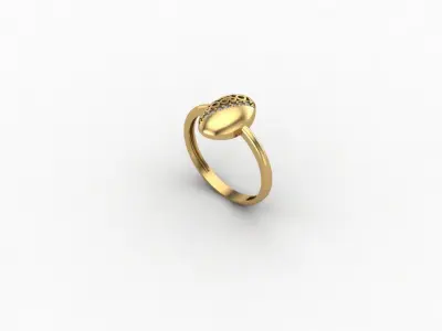 gold ring pint jewelry model 3d stl 3D print model 6