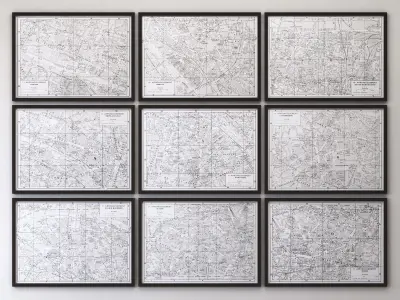 RH PARIS ARRONDISSEMENT MAP 3D model