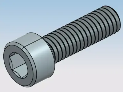 Socket head screw M6 3D print model