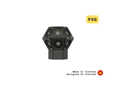 3D Scan Hexagon Mushroom Marker With Leg Free 3D print model