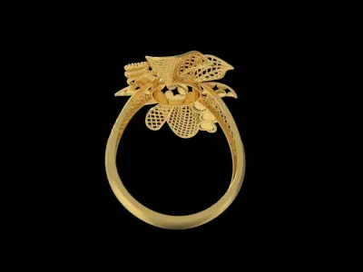 Fusion Gold Rings RAA07 3D print model