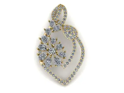Luxury Diamond Pendant 3d Printable Model 3D print model purchase