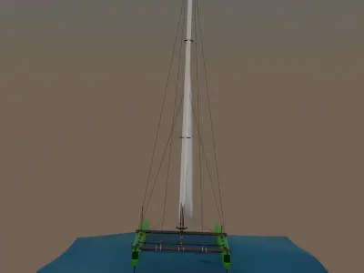 AC45 model 3D model catamaran 3D model