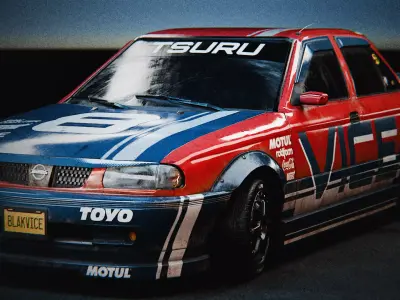 Nissan Tsuru Tunning Sentra B13 Low-poly 3D model