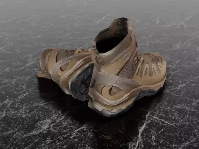 SALOMON QUEST 4D GTX 3D SHOES Low-poly 3D model
