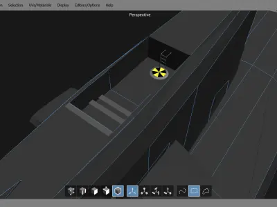 Submarine in computer program 3D model