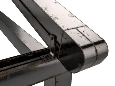 Motorized Pergola 5a worn steel 3D model