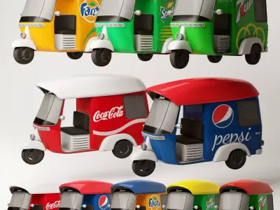 FoodCamper vespa Ape van 3D model