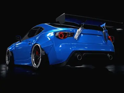 subaru BRZ rocket bunny 3D model