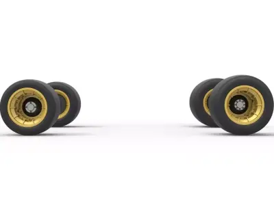 Wheel set of Vintage Asphalt Supermodified Scale 1 to 25 3D print model