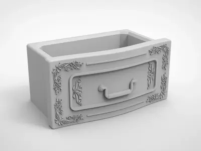 vintage Drawer shape vase 3D print model