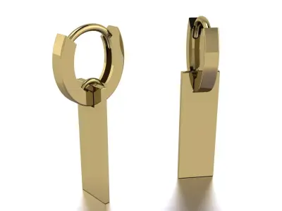 Earrings Jewelry Gold KJ-074 3D print model