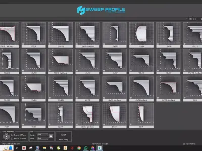 Carving and Plain Mouldins-Light Led 3D model