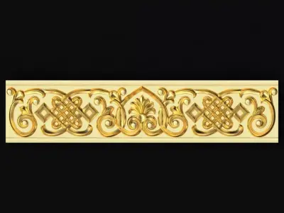 Central decor ornament for furniture 3D model 149
