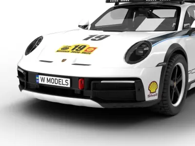 Porsche 911 Dakar Rallye 1974 3D model