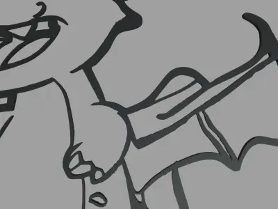 Charizard Wall Silhouette 01 3D print model