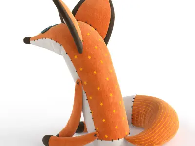 Soft plush toy Mister Fox 3D model