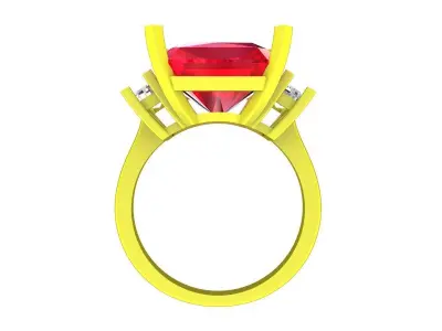 A7570 Luxury Korean Style Diamond Women Ring 3D Model 3D print model