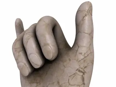 Doiy hand gesture decor Low-poly 3D model